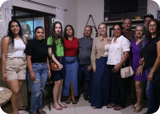 Foto: reunião com lideranças